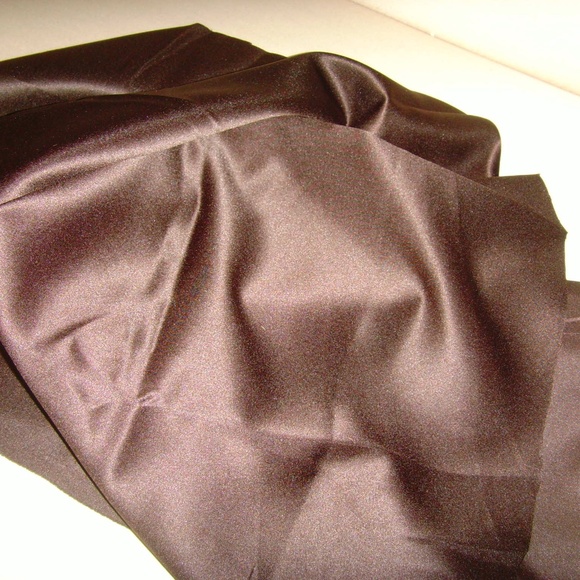 Chocolate Brown Taffeta-Like Fabric - 1 Yard/3 Inches - Picture 4 of 6